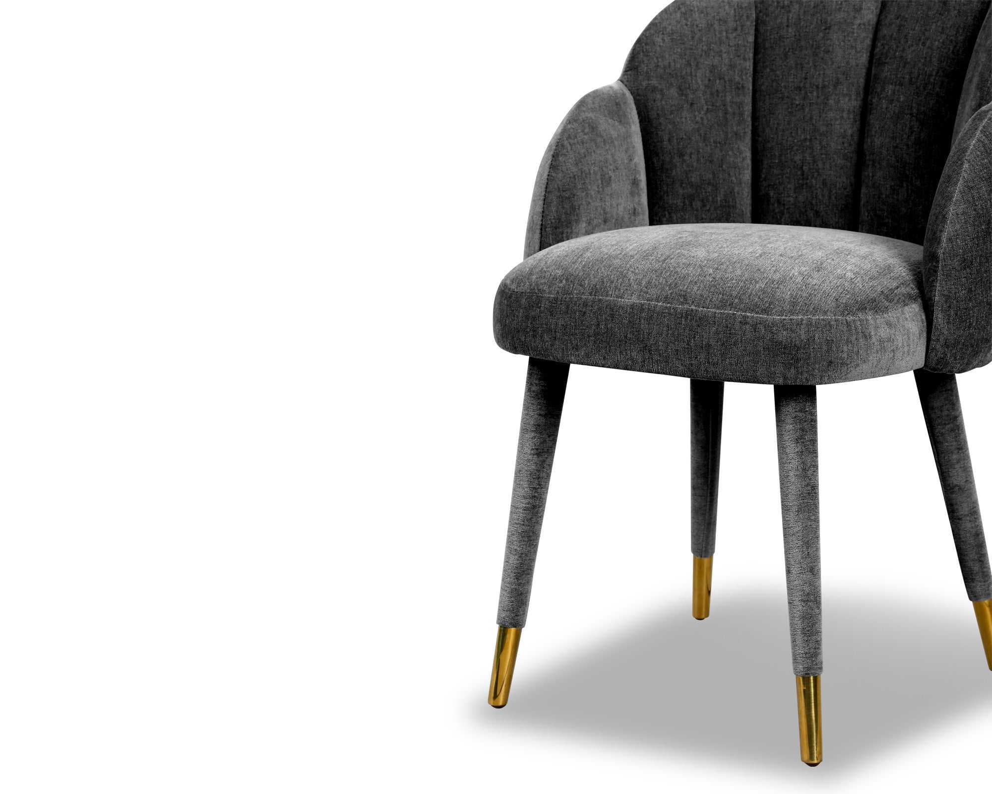 Mina Dining Chair  -  Sysley Chalk Velvet