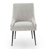Cohen Dining Chair - Boucle Whisk/Matt Black