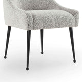 Cohen Dining Chair - Boucle Whisk/Matt Black