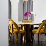 Pigalle Dining Chair  -  Kaster II Mustard Velvet