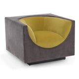 Liang & Eimil Era Occasional Chair - Kaster Slate & Mustard Velvet
