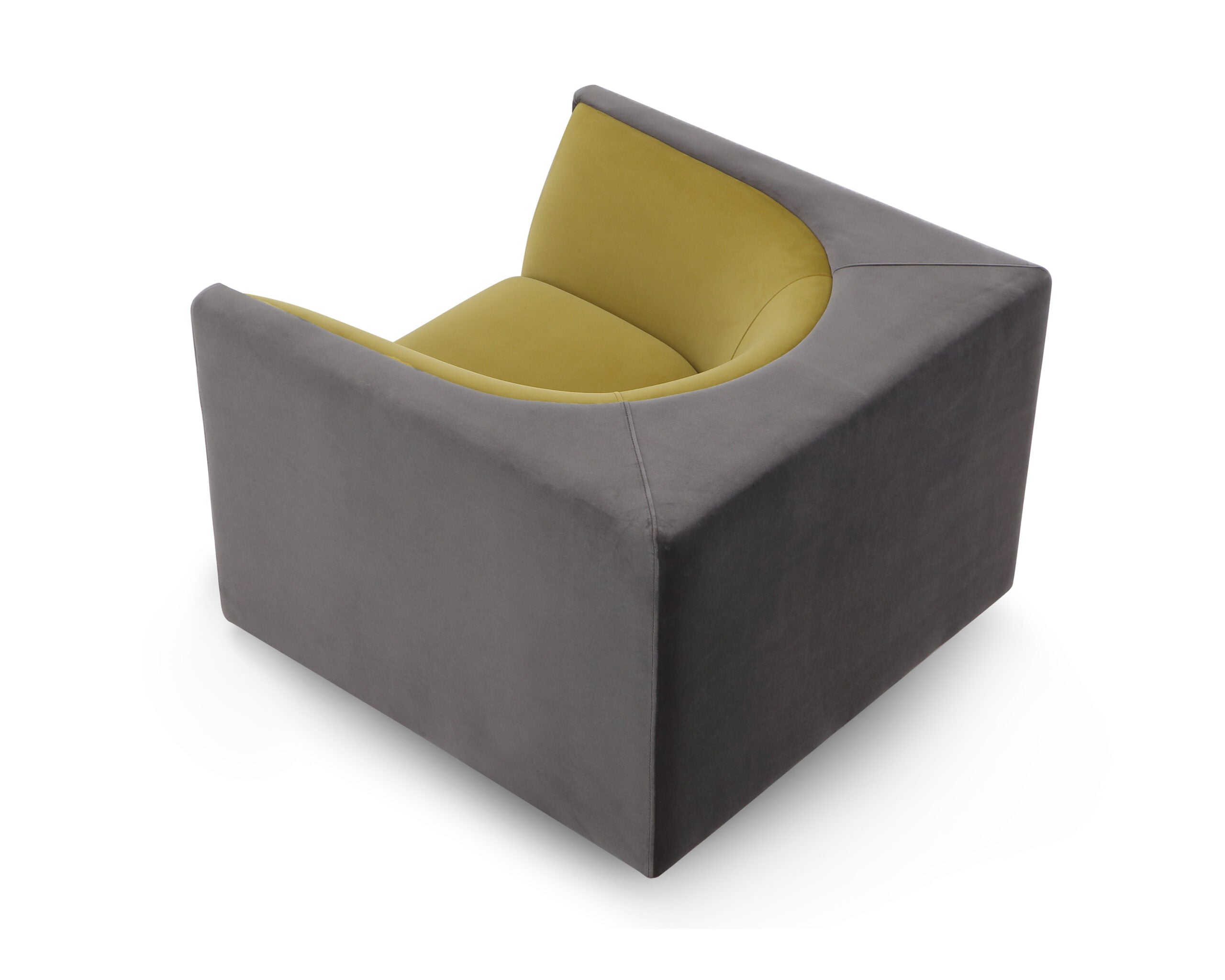 Era Occasional Chair  -  Kaster Slate & Mustard Velvet