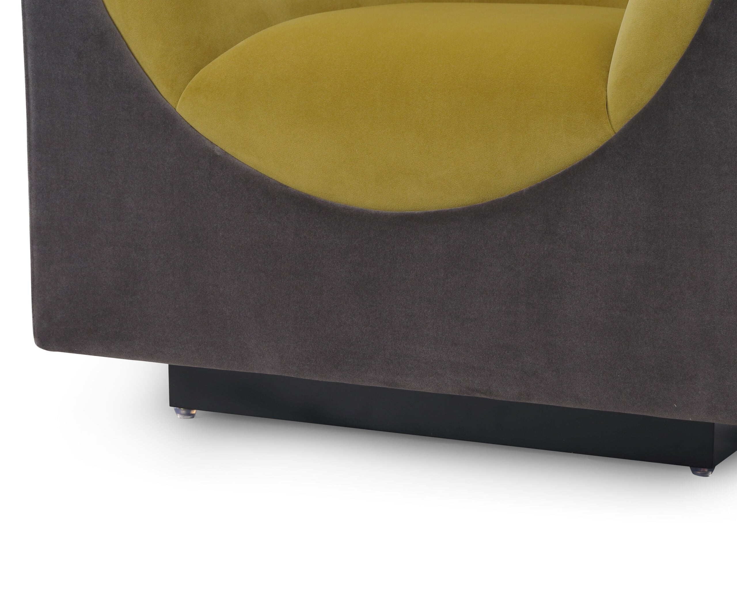 Era Occasional Chair  -  Kaster Slate & Mustard Velvet