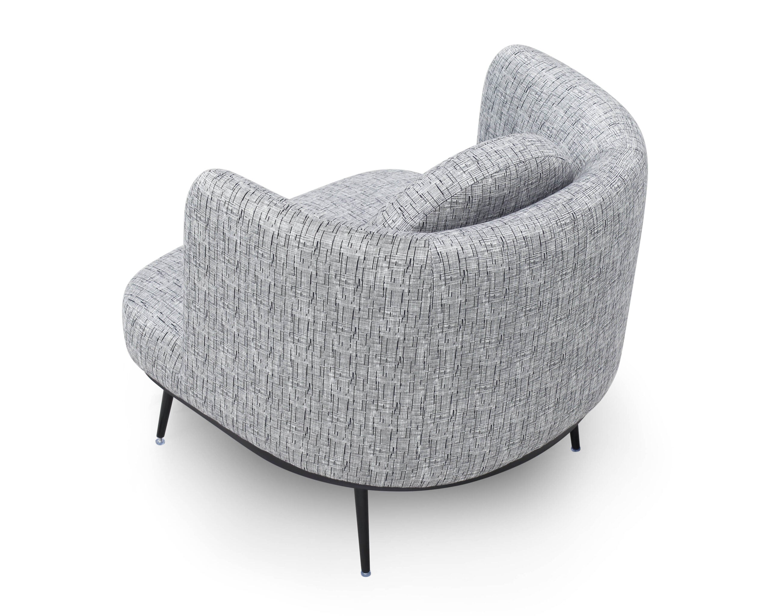 V Lux Occasional Chair  - Artesan Black/White