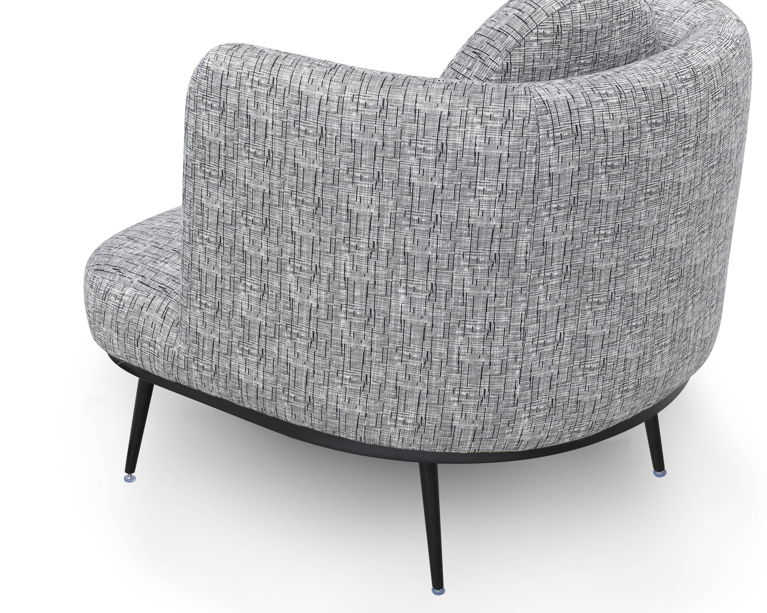 V Lux Occasional Chair  - Artesan Black/White