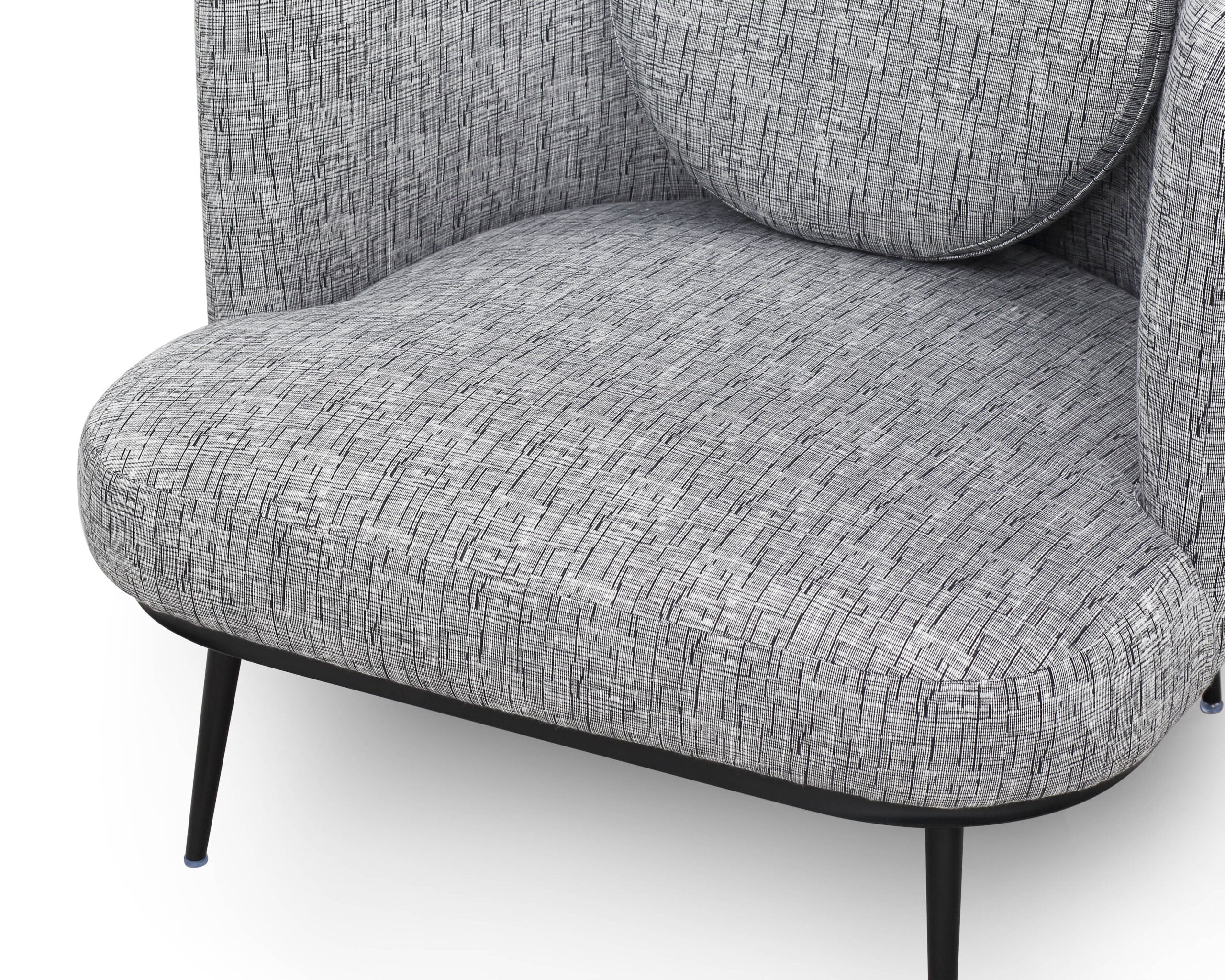 V Lux Occasional Chair  - Artesan Black/White