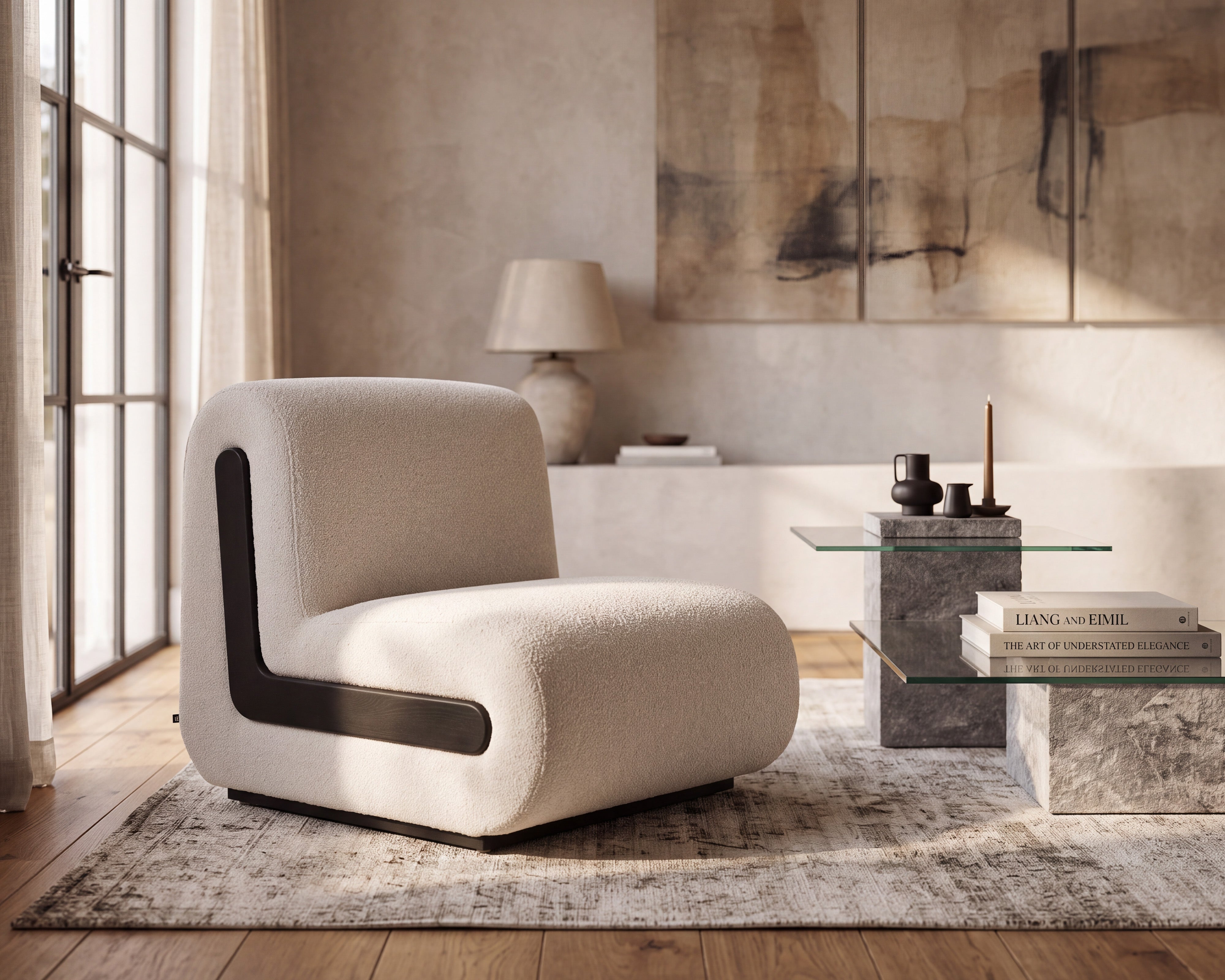 Liang & Eimil Bola Occasional Chair in Boucle Sand