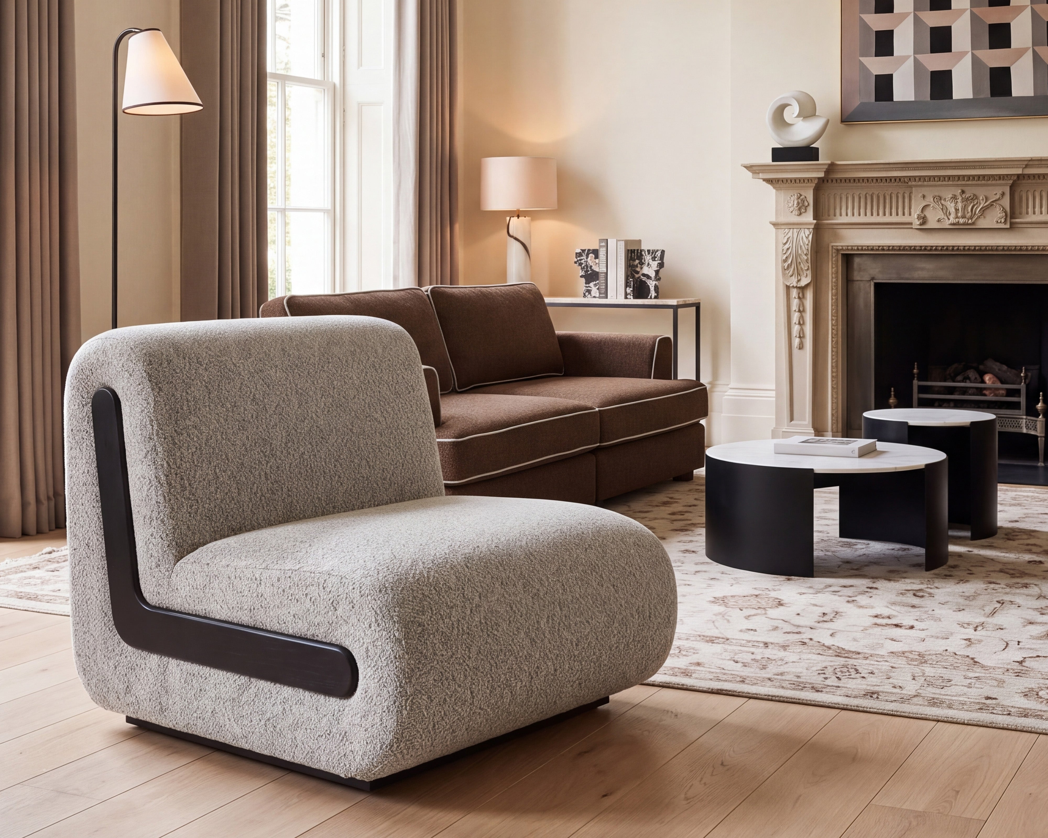 Liang & Eimil Bola Occasional Chair in Boucle Whisk
