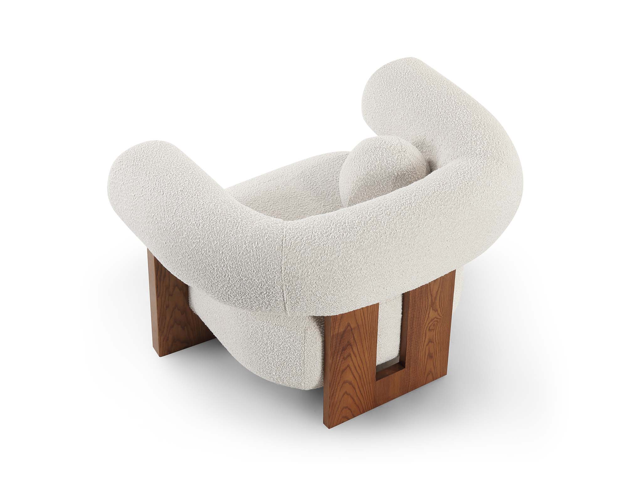 Epic Occasional Chair  -  Boucle Sand & Classic Brown