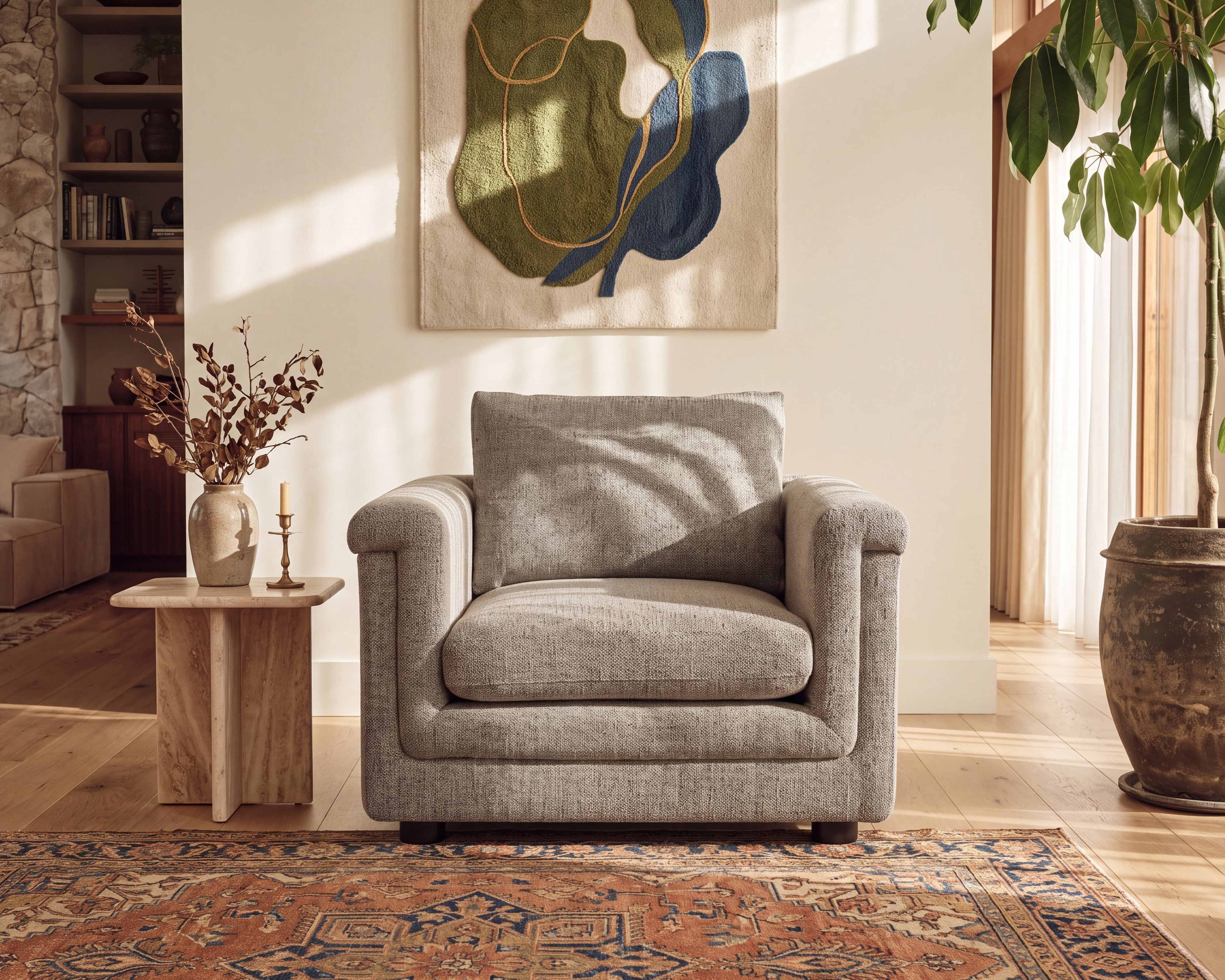 Liang & Eimil Delta Armchair – Colmer Silver Grain