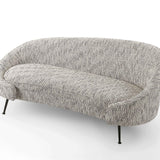 Aspen Sofa - Sherpa Grey/Matt Black
