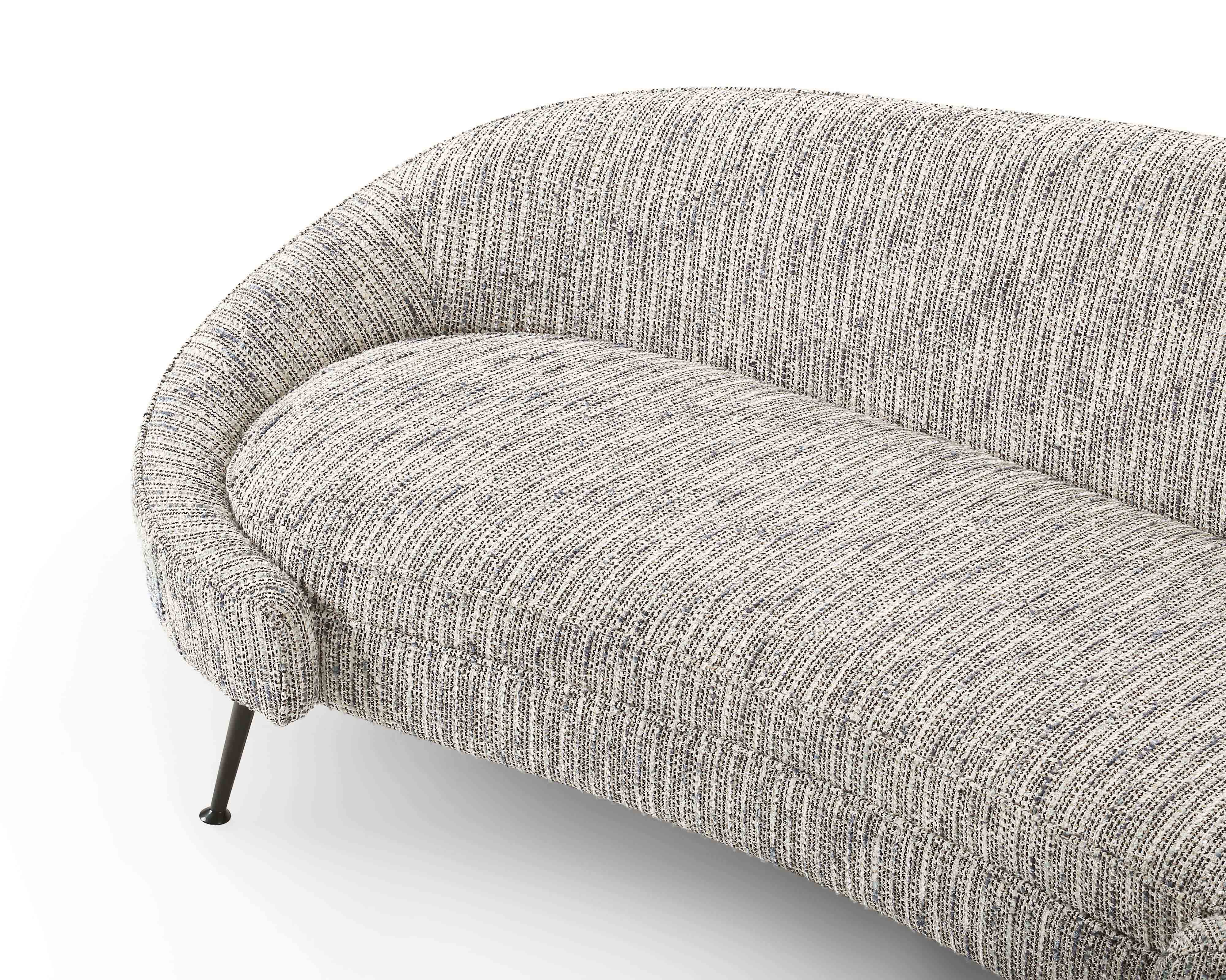 Aspen Sofa  -  Sherpa Grey/Matt Black