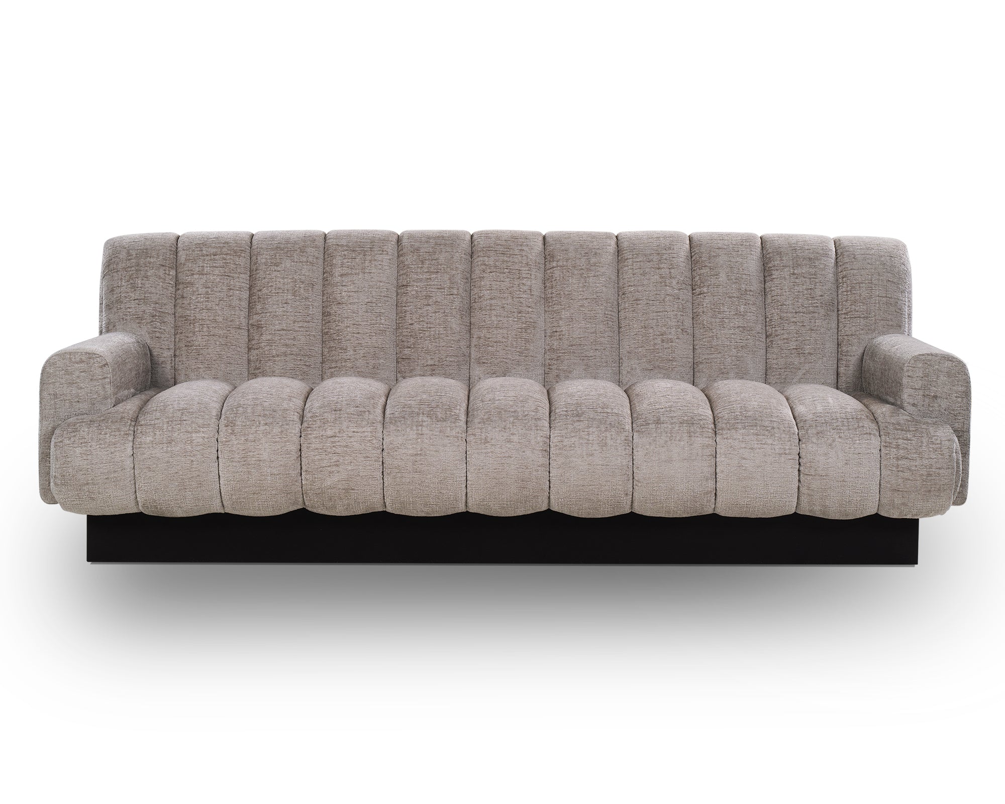 Liang & Eimil Keiron Sofa in Grey Chenille and Matt Black