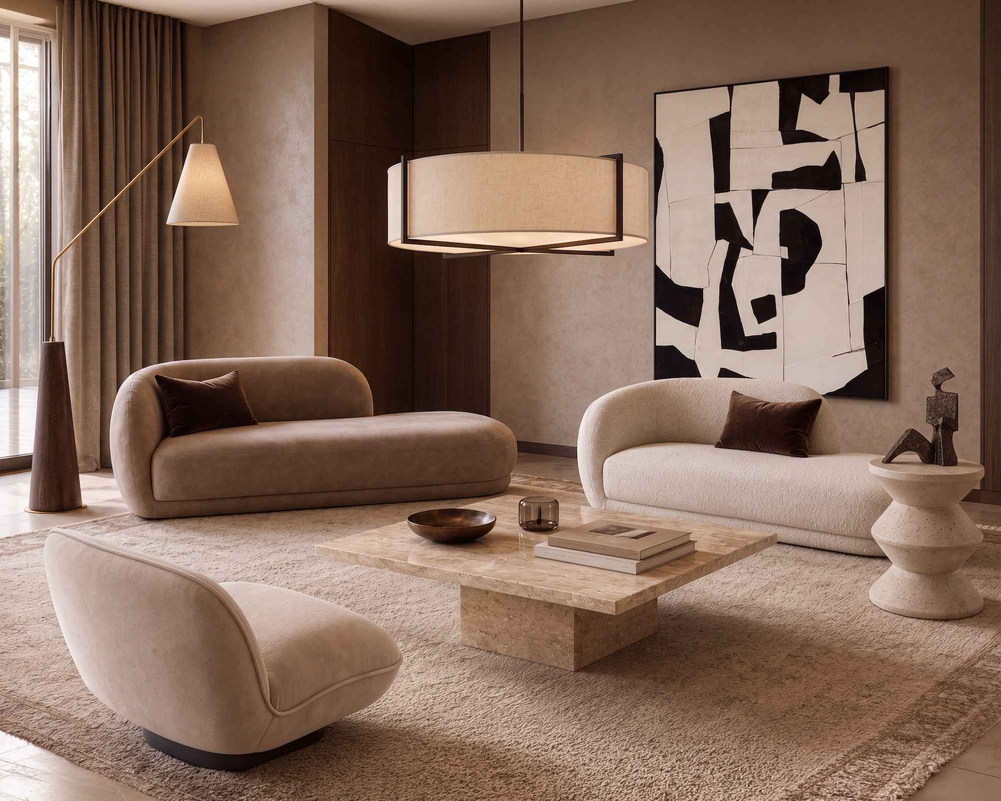 Curva Chaise Sofa - Capella Sand