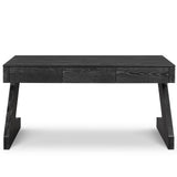 Zeta Desk  - Matt Black Ash Veneer
