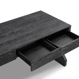 Zeta Desk  - Matt Black Ash Veneer
