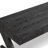 Zeta Desk  - Matt Black Ash Veneer