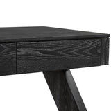 Zeta Desk  - Matt Black Ash Veneer