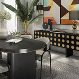 Montana  Sideboard - Black Ash Wood and Brushed Brass