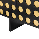 Montana  Sideboard - Black Ash Wood and Brushed Brass