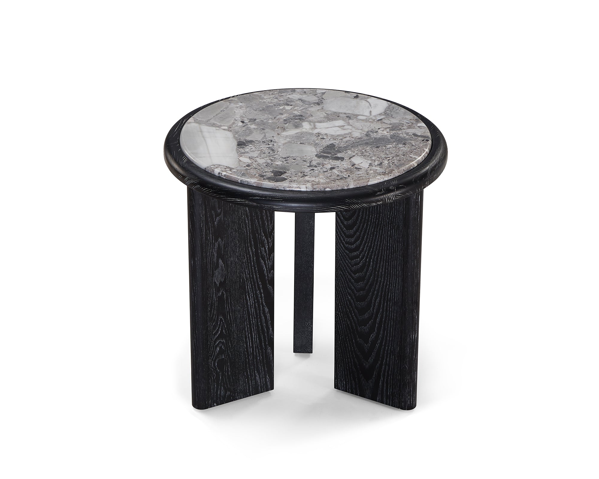 Herman Side Table   -  Oreo Grey/Ebony