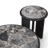 Herman Side Table   -  Oreo Grey/Ebony