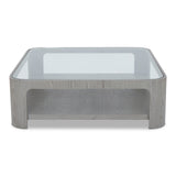 Espiga Coffee Table - Silver Black and Clear Glass -