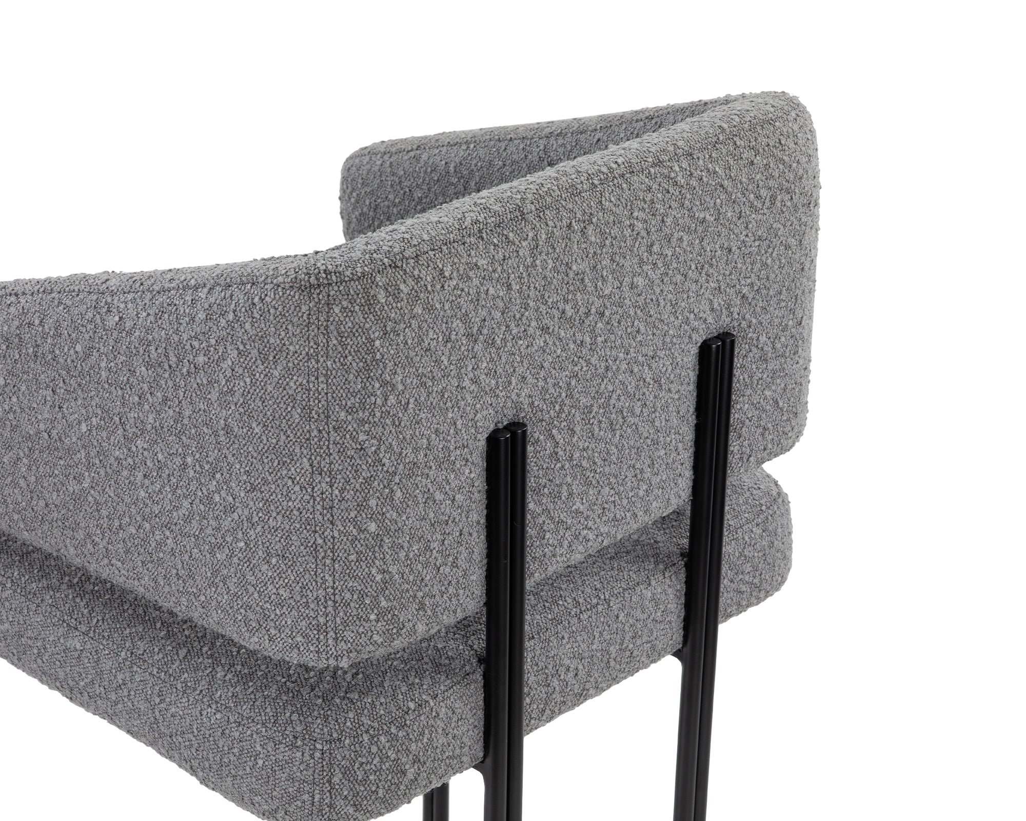 Tatler Bar Stool  -  Boucle Grey
