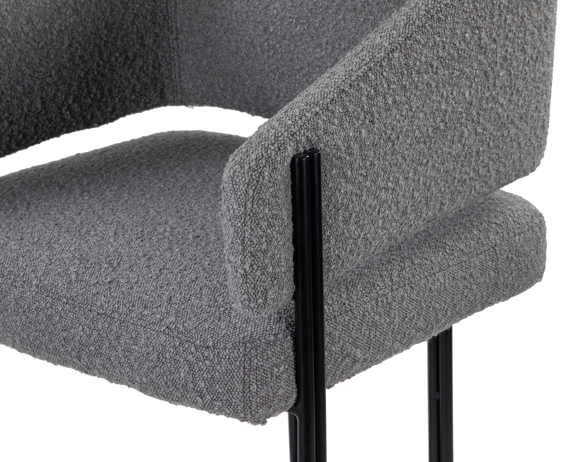 Tatler Bar Stool  -  Boucle Grey