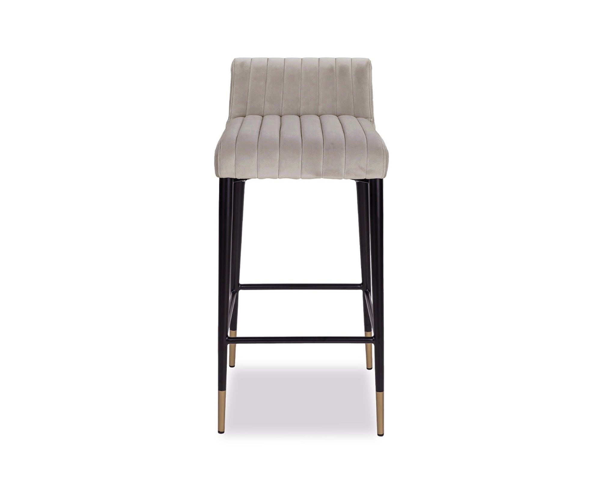 Liang & Eimil Coltrane Bar Stool – Megan Light Grey Velvet