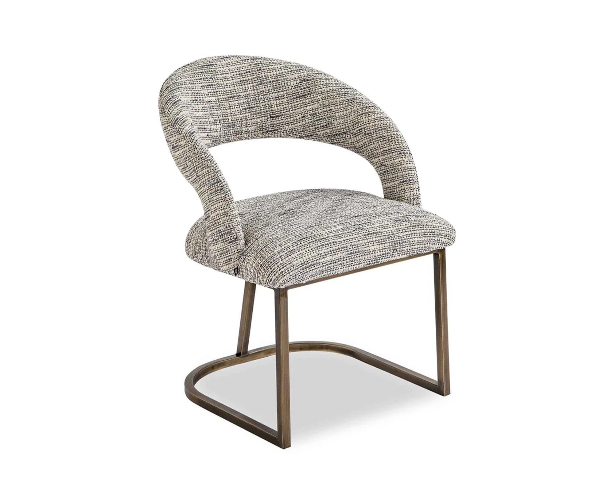 Liang & Eimil Alfie Dining Chair in Sherpa Grey Fabric