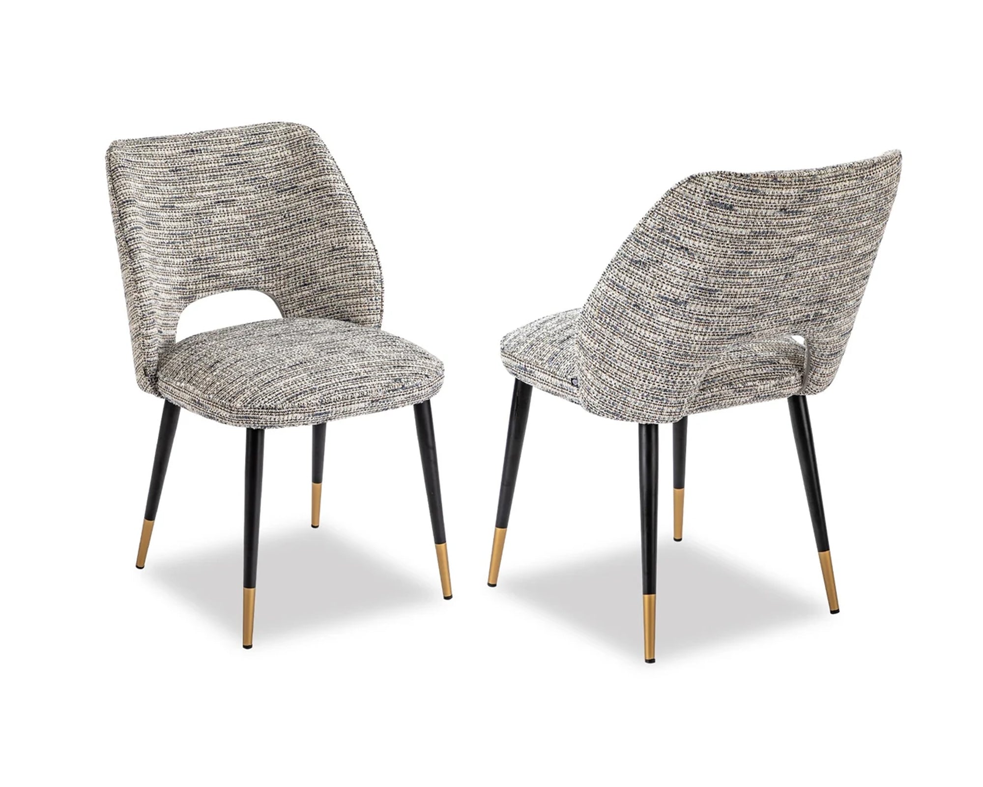 Liang & Eimil Jagger Dining Chair with Sherpa Grey Fabric (Set of 2)