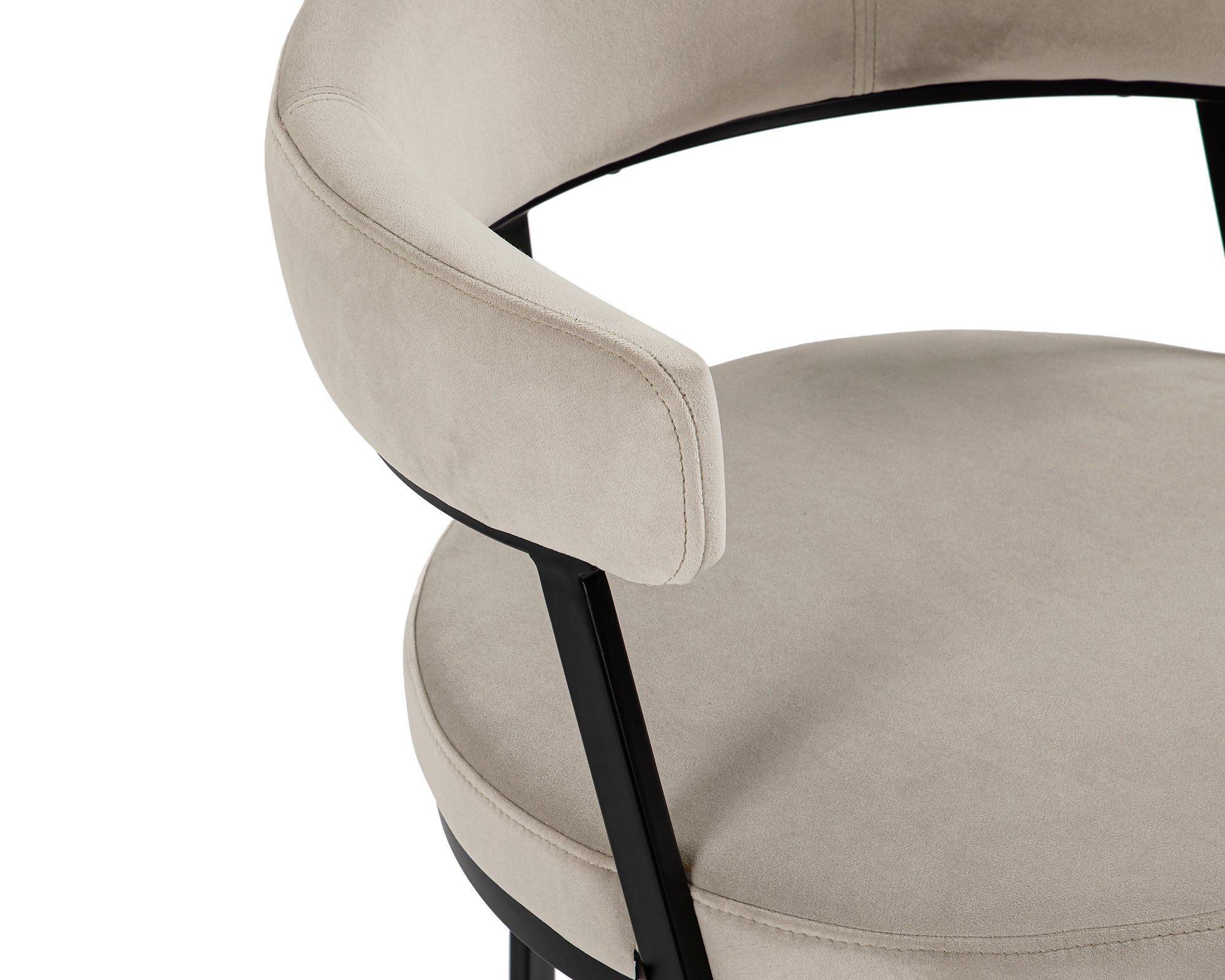 Bonnet Dining Chair  -  Kaster Light Grey