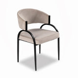 Liang & Eimil Pavilion Dining Chair – Megan Light Grey Velvet