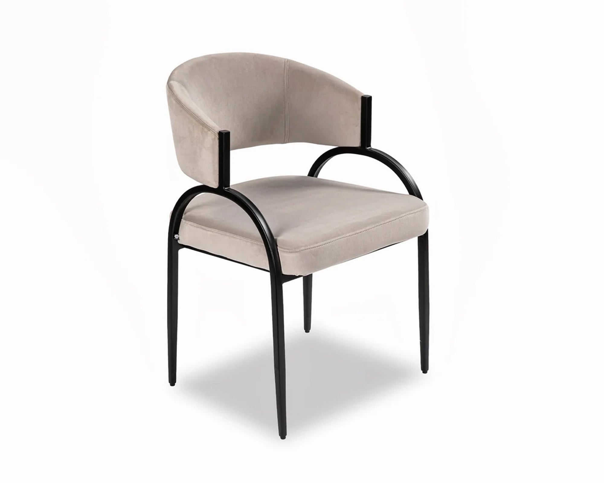 Liang & Eimil Pavilion Dining Chair – Megan Light Grey Velvet