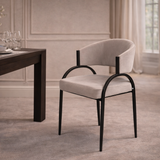 Liang & Eimil Pavilion Dining Chair – Megan Light Grey Velvet