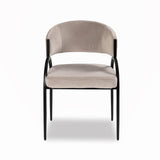 Liang & Eimil Pavilion Dining Chair – Megan Light Grey Velvet