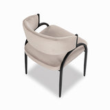 Liang & Eimil Pavilion Dining Chair – Megan Light Grey Velvet