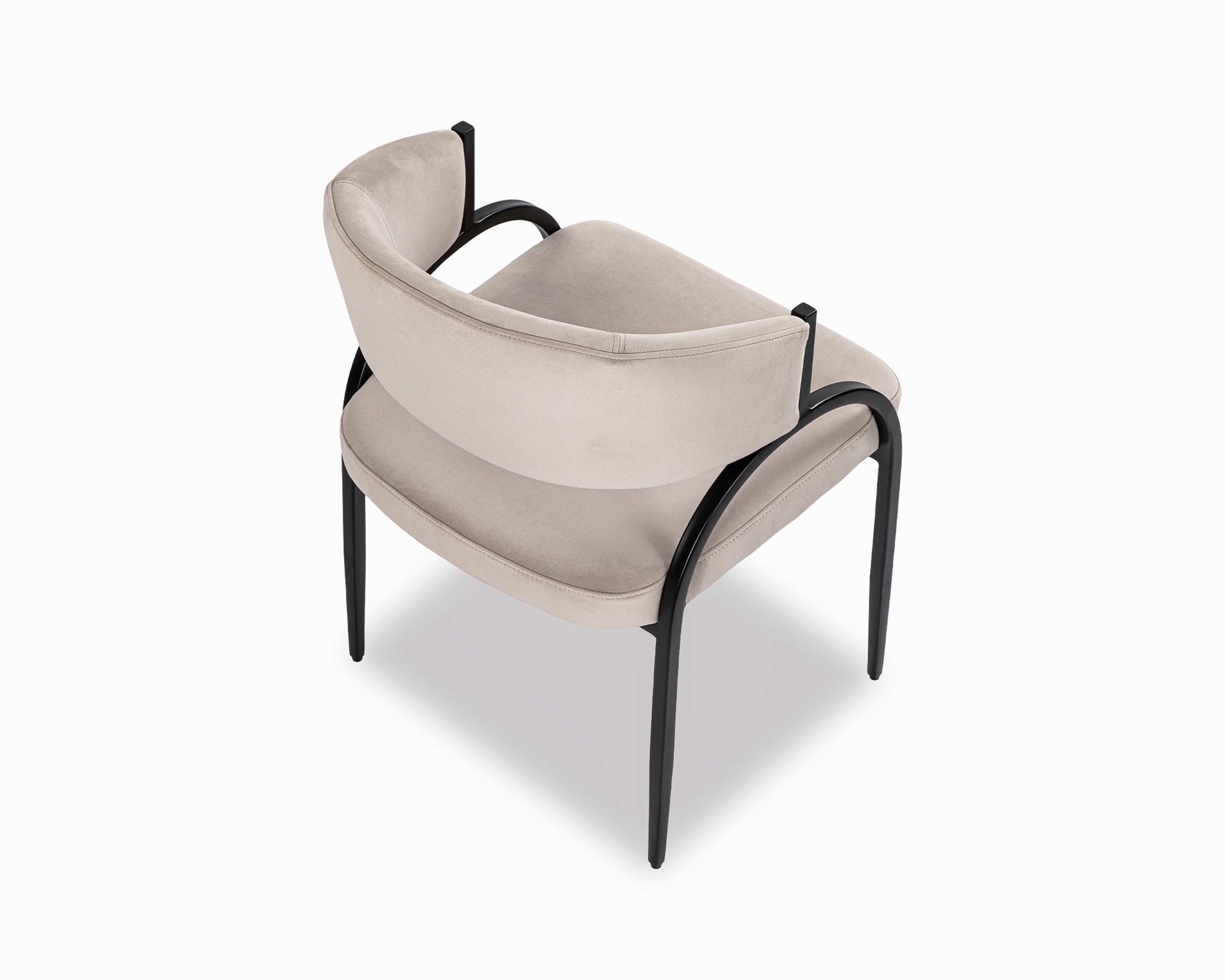 Liang & Eimil Pavilion Dining Chair – Megan Light Grey Velvet