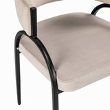 Liang & Eimil Pavilion Dining Chair – Megan Light Grey Velvet