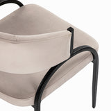 Liang & Eimil Pavilion Dining Chair – Megan Light Grey Velvet