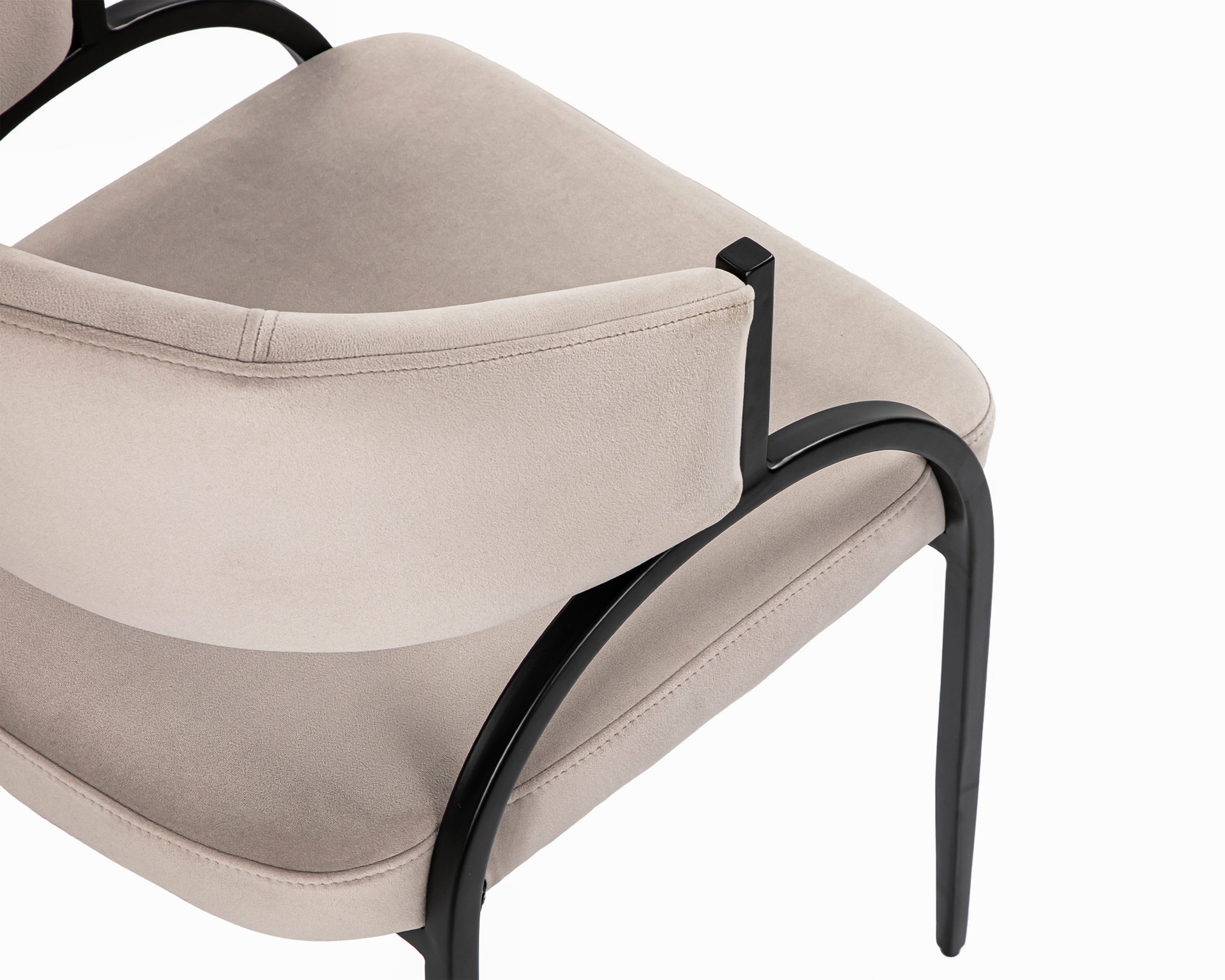 Liang & Eimil Pavilion Dining Chair – Megan Light Grey Velvet