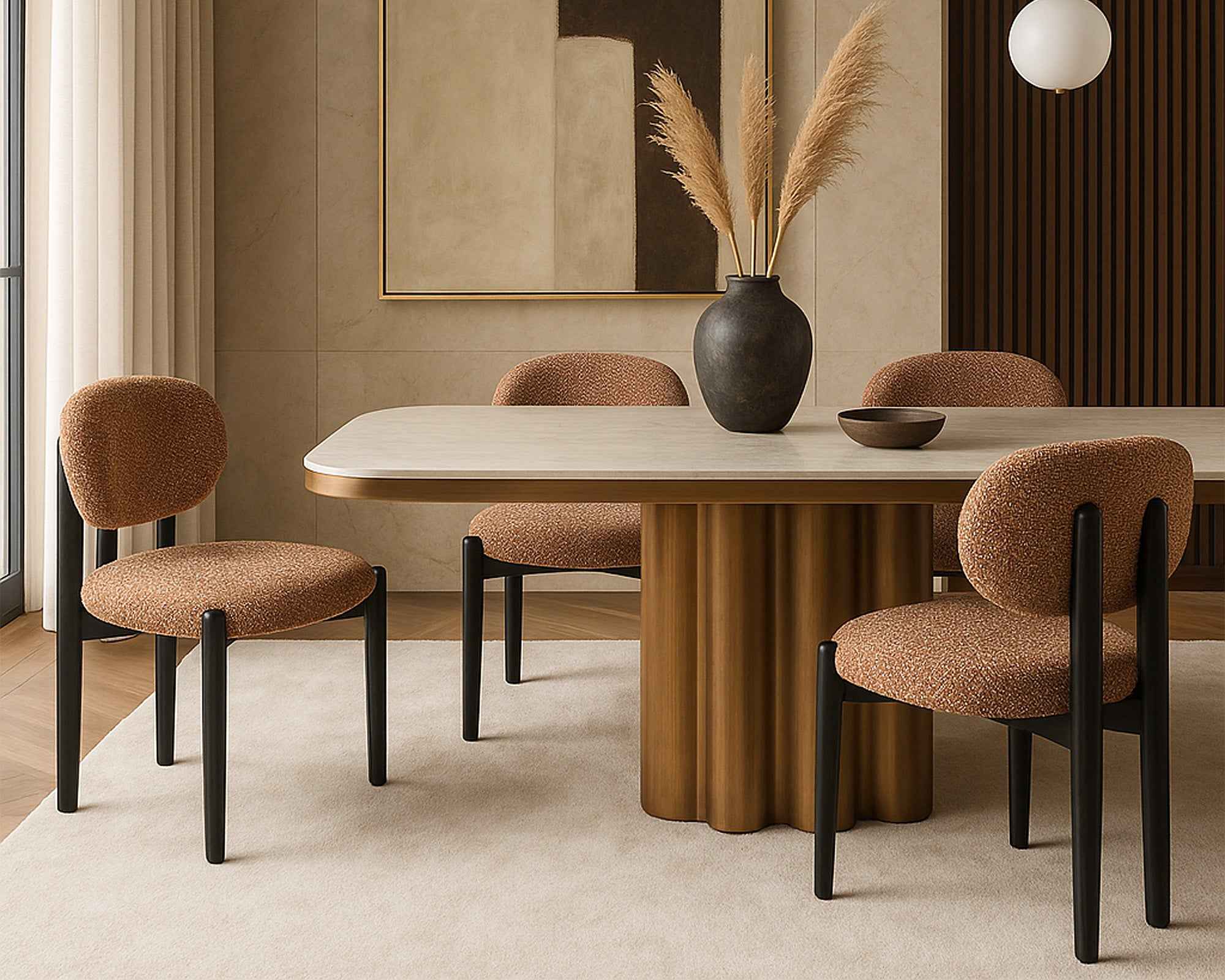 Liang & Eimil Lithos Dining Chair – Dexter Sparkle Rust – Set of 2