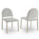 Liang & Eimil Noma Dining Chair – Ripley Grav & Gloss Ivory (Set of 2)