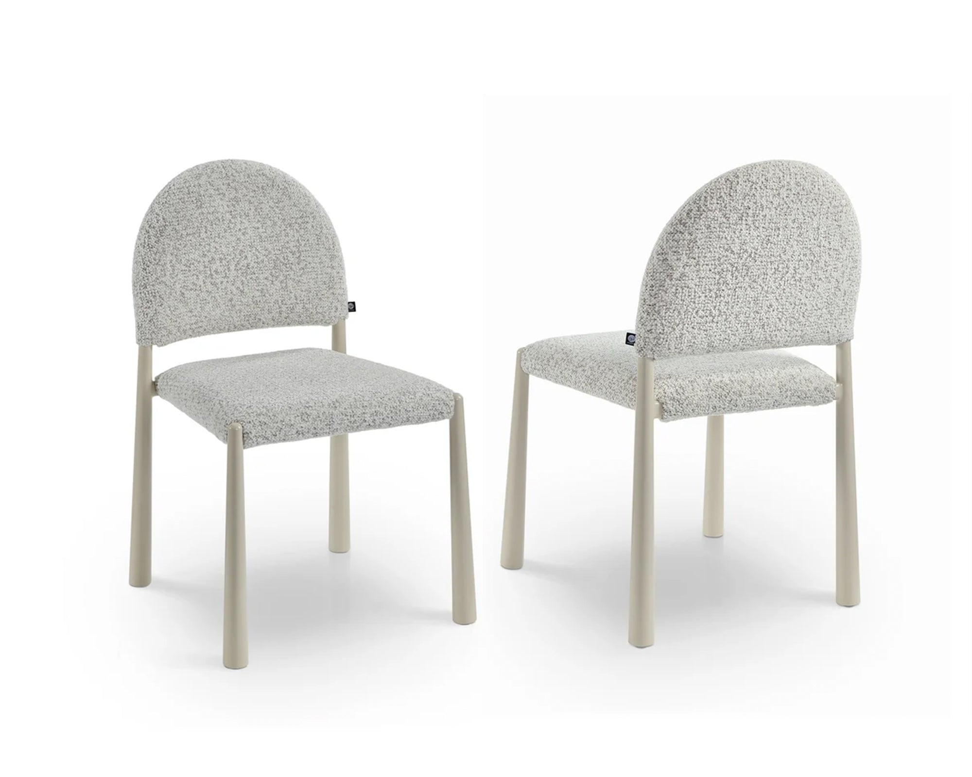 Liang & Eimil Noma Dining Chair – Ripley Grav & Gloss Ivory (Set of 2)
