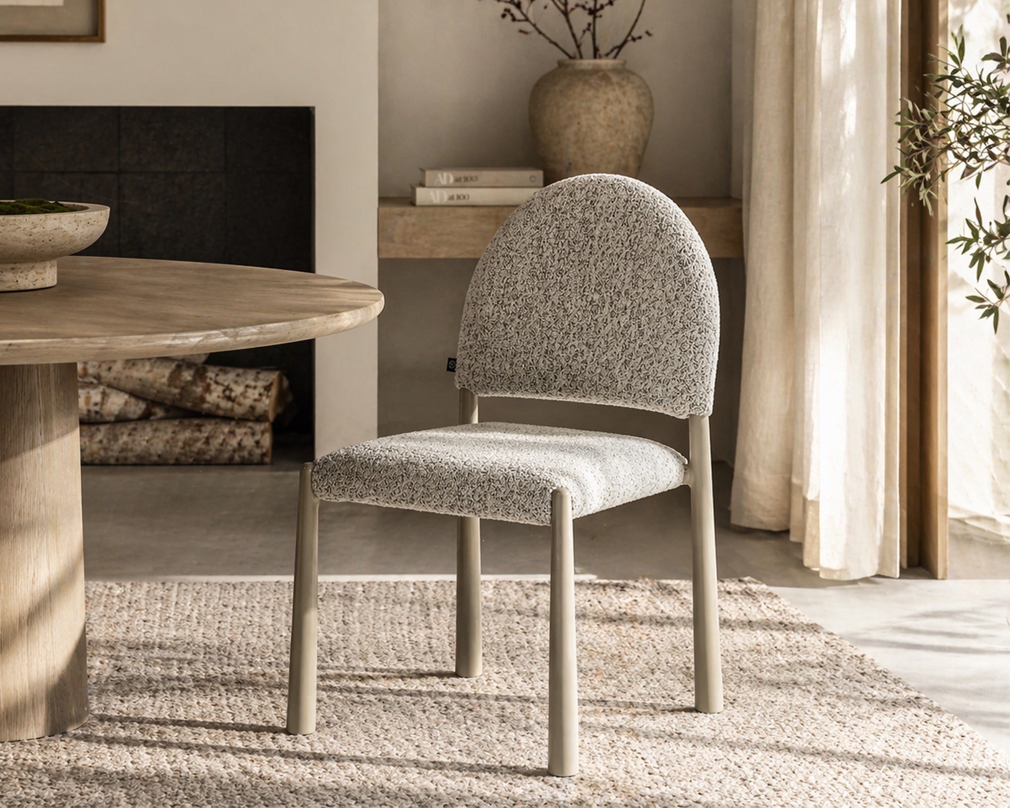 Liang & Eimil Noma Dining Chair – Ripley Grav & Gloss Ivory (Set of 2)