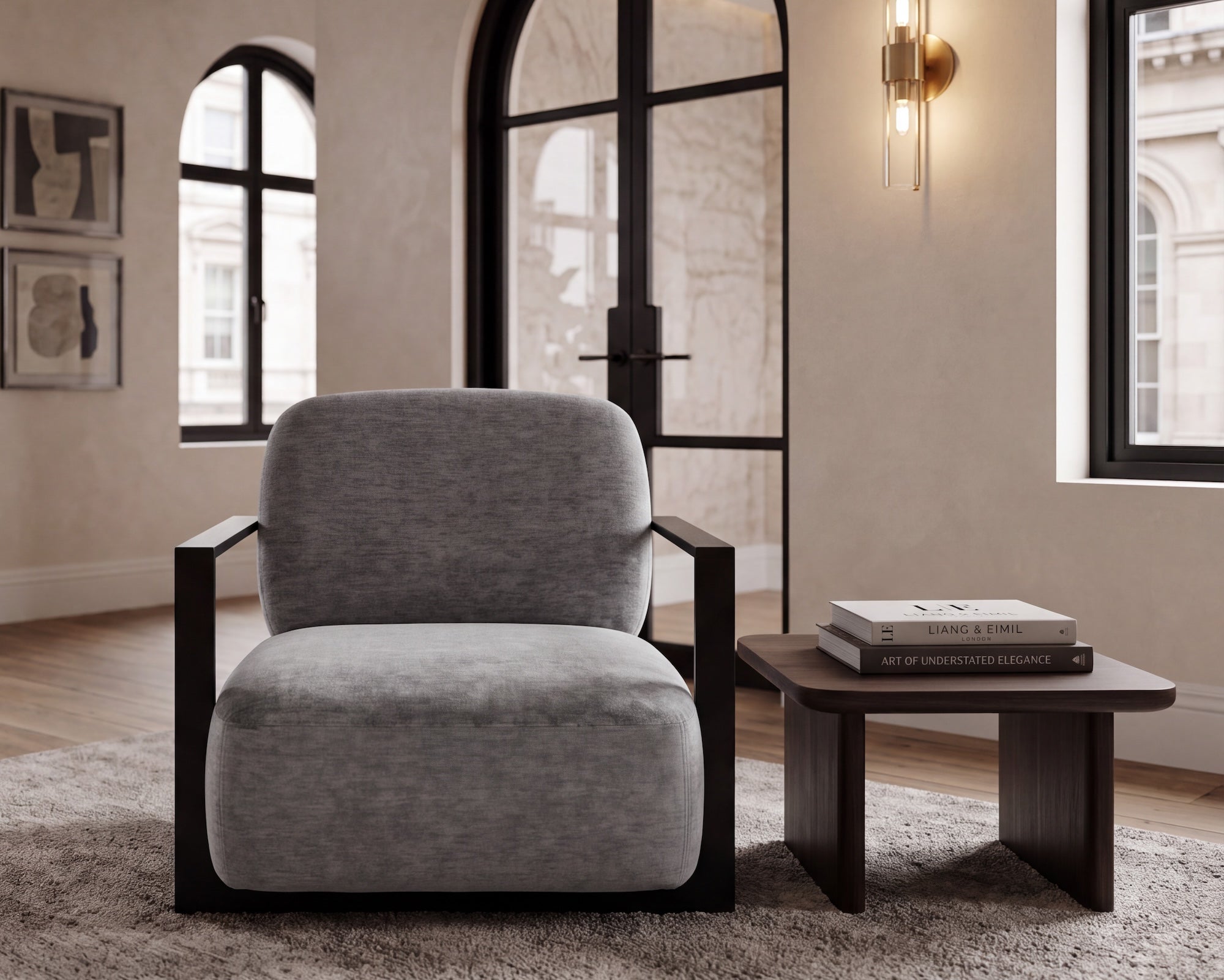 Liang & Eimil Archivolto Occasional Chair in Grey Sysley Chalk