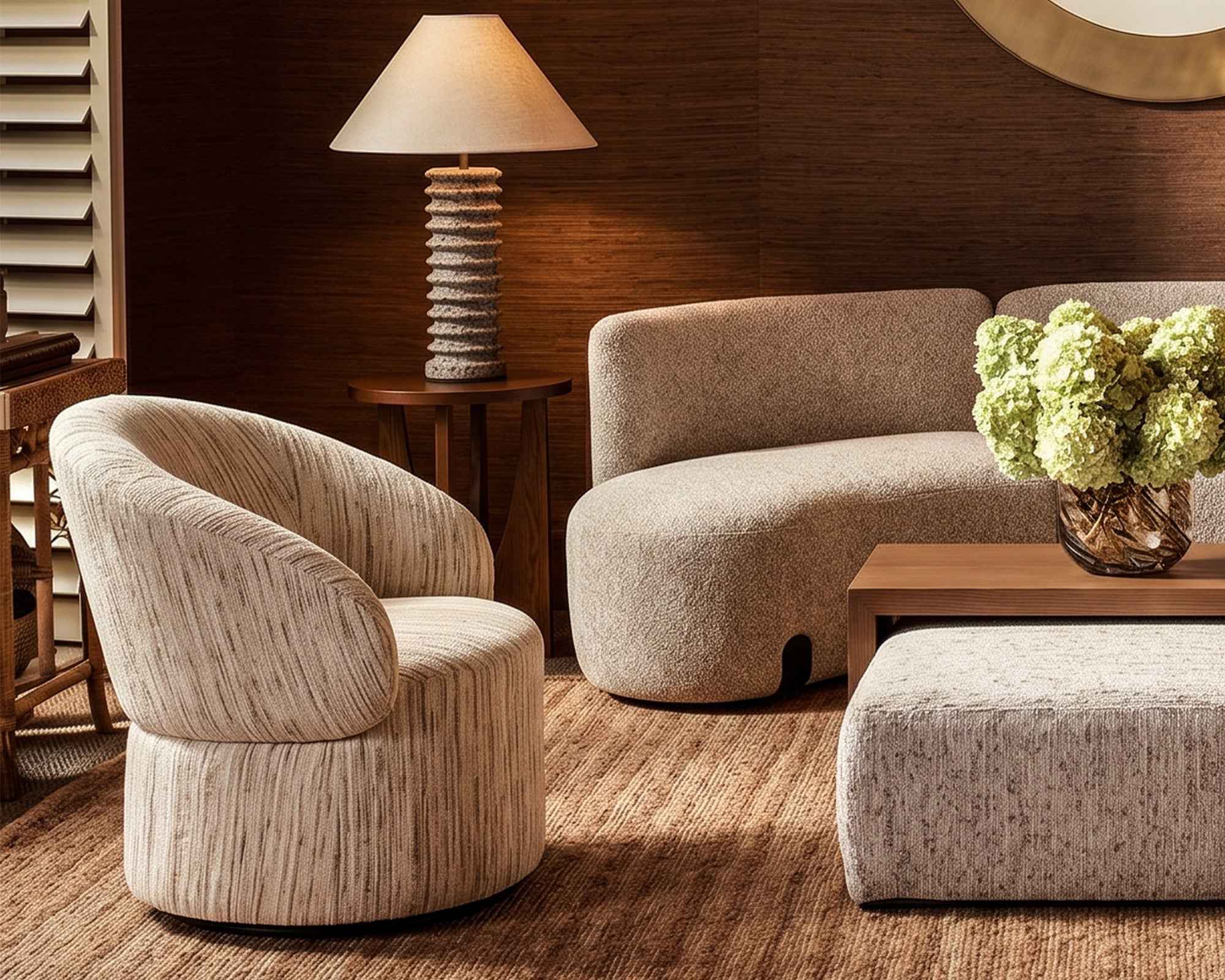 Liang & Eimil Aurelle Swivel Occasional Chair – Windsor Beige