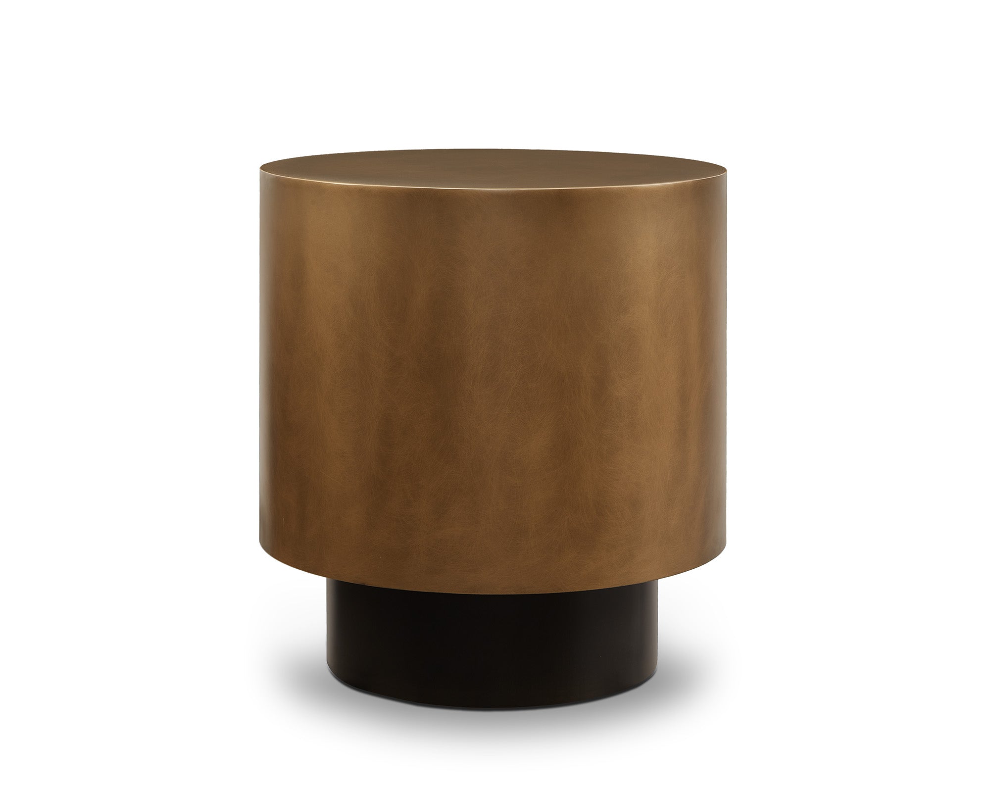 Liang & Eimil Aldo Side Table – Steel Hairline Bronze & Satin Black