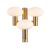 Eliseo Wall Lamp - White Glass, Brass Finish
